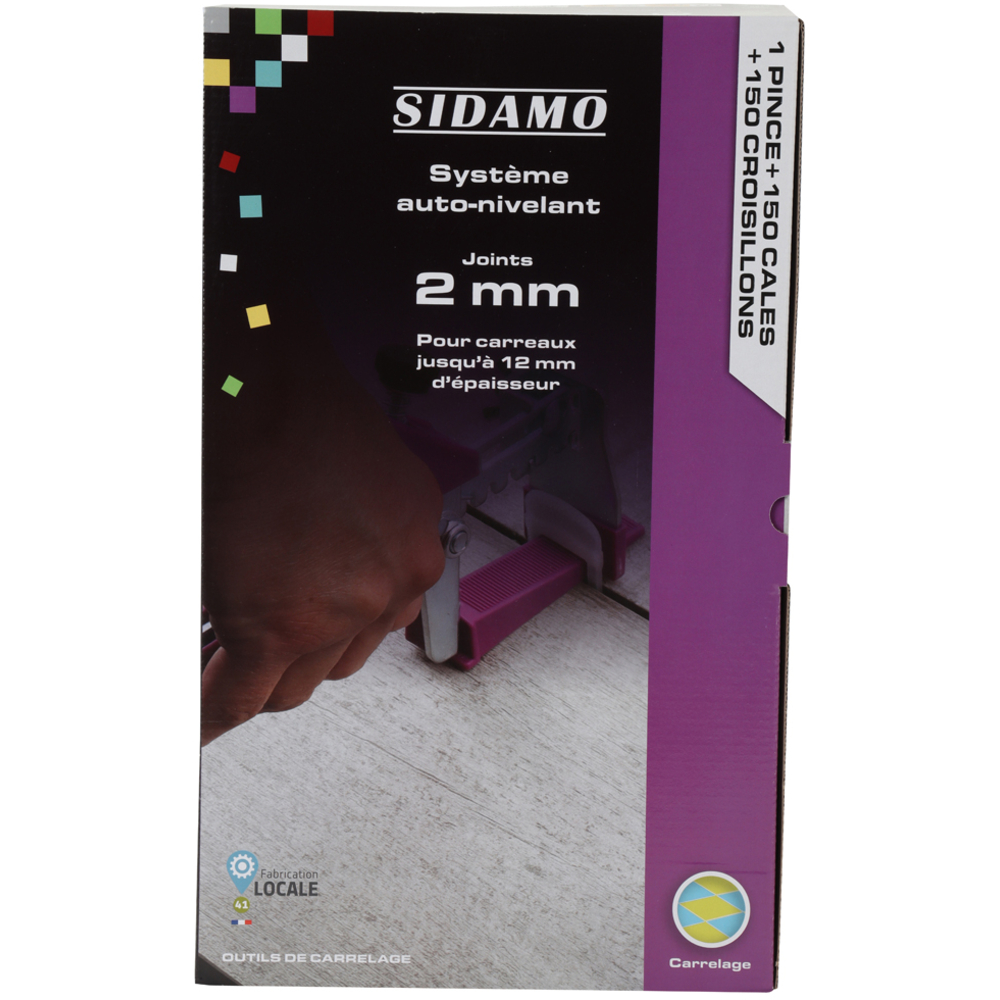 Kit pour croisillons auto-nivelants Joint de 2 mm pour carrelage nivelé et joints réguliers SIDAMO - 11255322