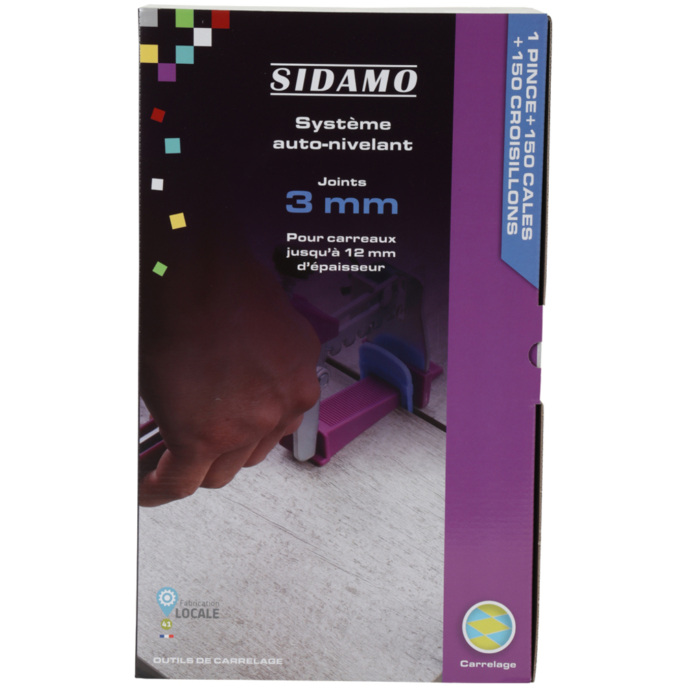 Kit croisillons auto-nivelants pour joints de 3 mm pour carrelage parfaitement de niveau et régulier SIDAMO - 11255323