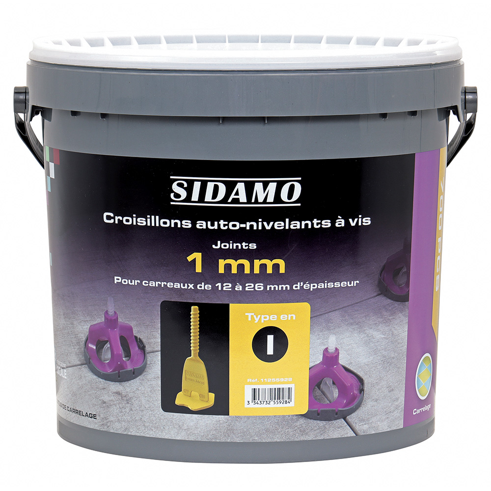Croisillons auto-nivelants pour joints réguliers et carrelage de niveau - 1mm SIDAMO - 11255928