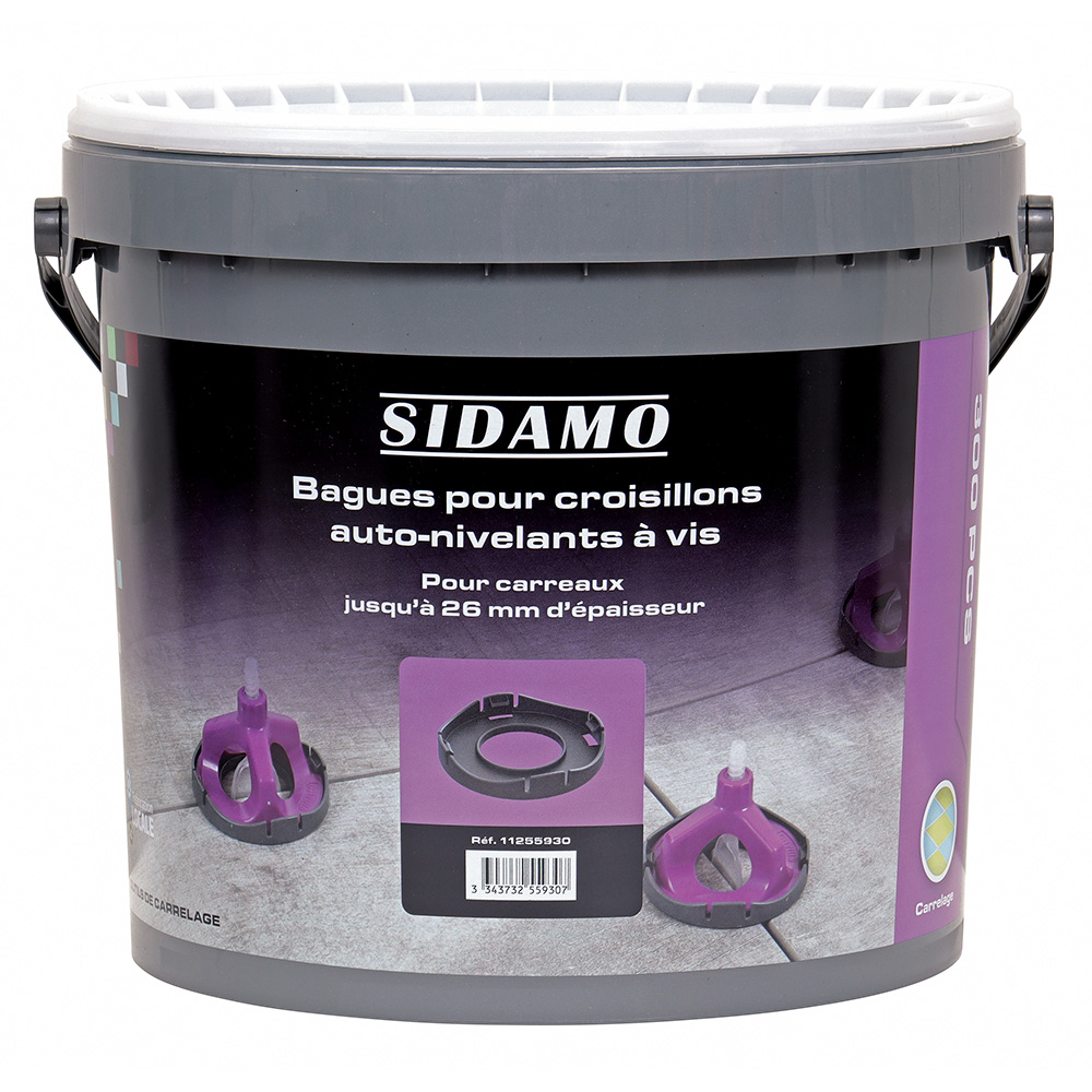 Croisillons auto-nivelants Bagues anti-friction pour carrelage de niveau et joints réguliers SIDAMO - 11255930