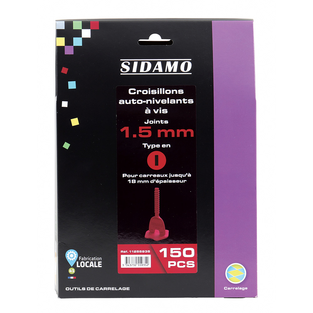 Croisillons auto-nivelants I à vis 1,5mm pour un carrelage parfaitement de niveau et joints réguliers SIDAMO - 11255935