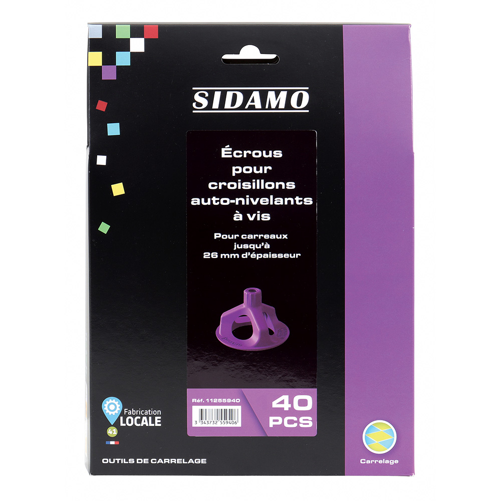 Croisillons auto-nivelants Ecrous pour carrelage parfaitement de niveau et joints réguliers SIDAMO - 11255940