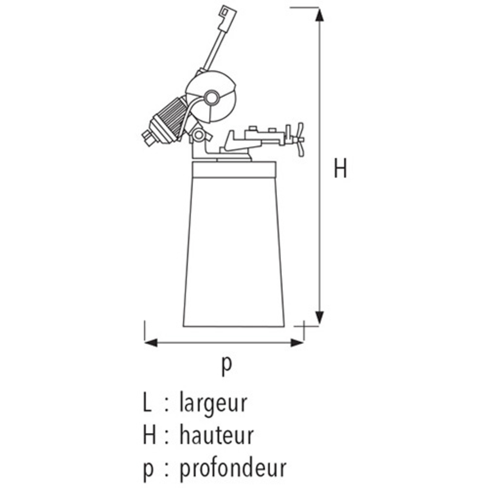 Tronçonneuse à fraise TS 250 pour tronçonnage sous lubrification de profilés métalliques SIDAMO - 20114087