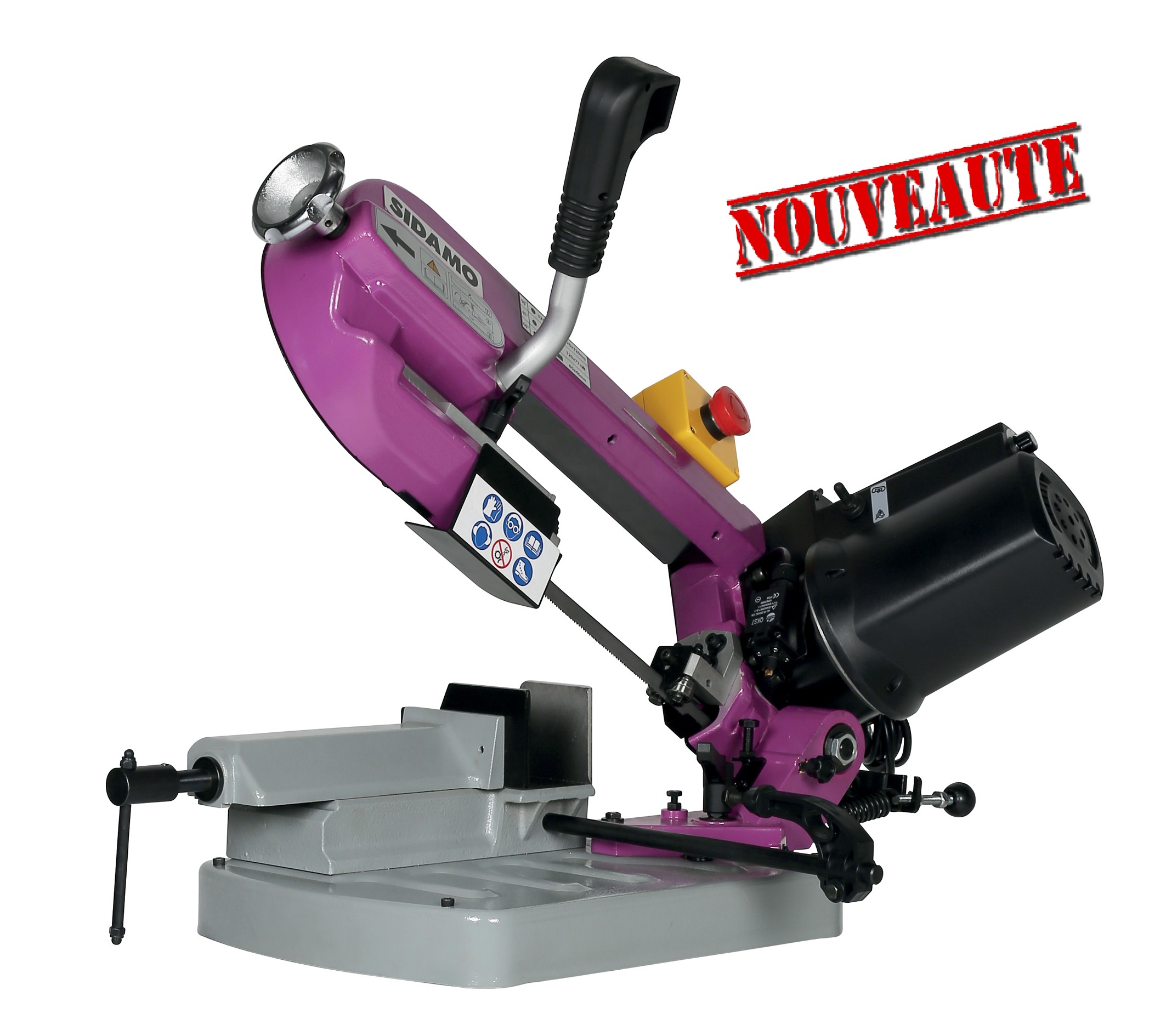 Scie à ruban manuelle SR 125 MV pour sciage à sec d'acier, inox et aluminium SIDAMO - 20114105