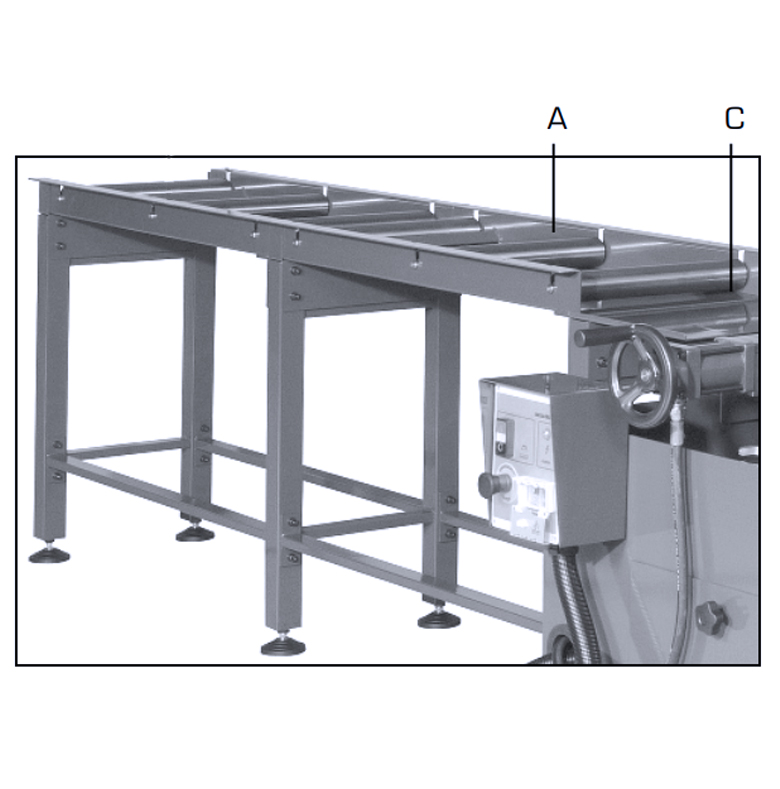 Table de sortie TS.1 m Accessoire scie à ruban performant SIDAMO - 20198514