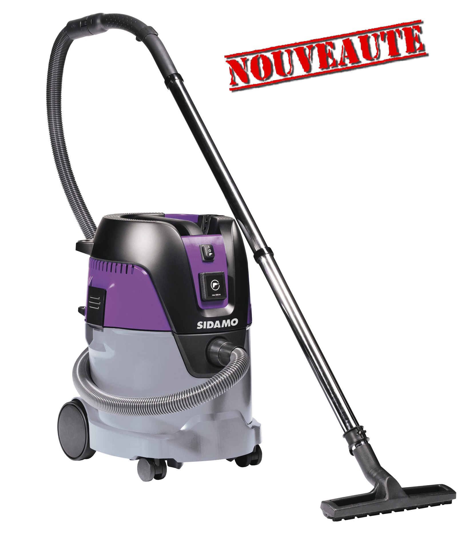 Aspirateur eau et poussières DCP 25-S cuve polyéthylène aspiration d'eau et poussières SIDAMO - 20405021
