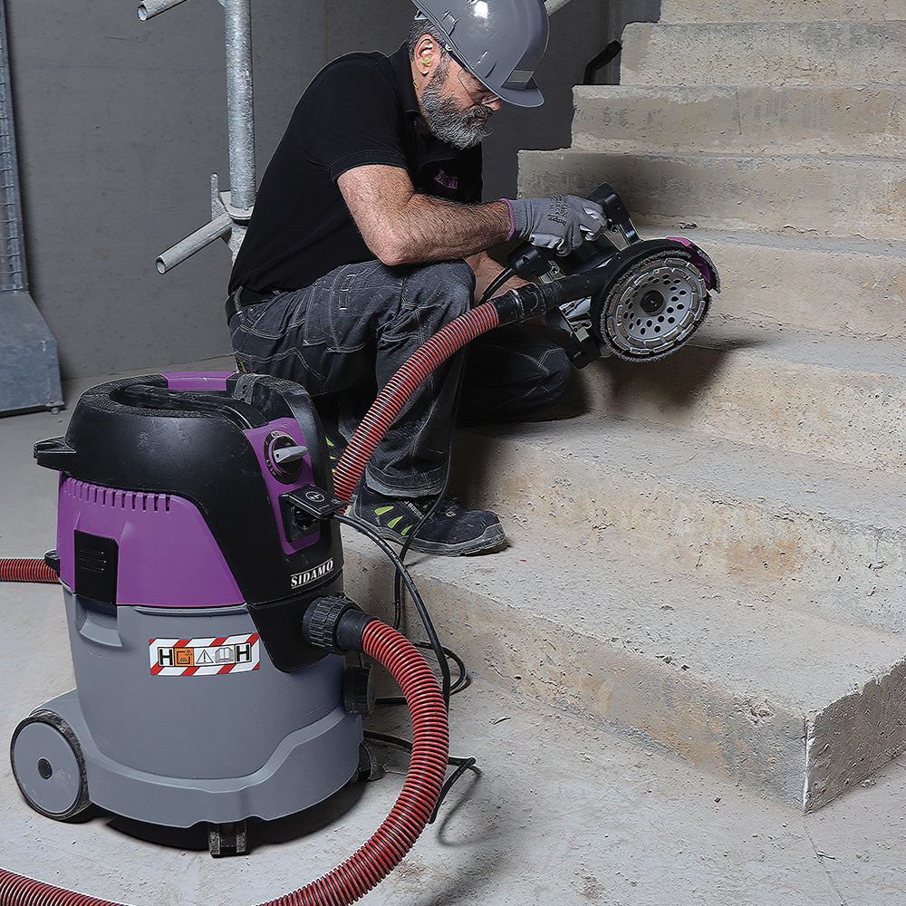 Aspirateur eau et poussières PRO ASP 25P-SH pour aspiration performante d'eau et poussières SIDAMO - 20405025