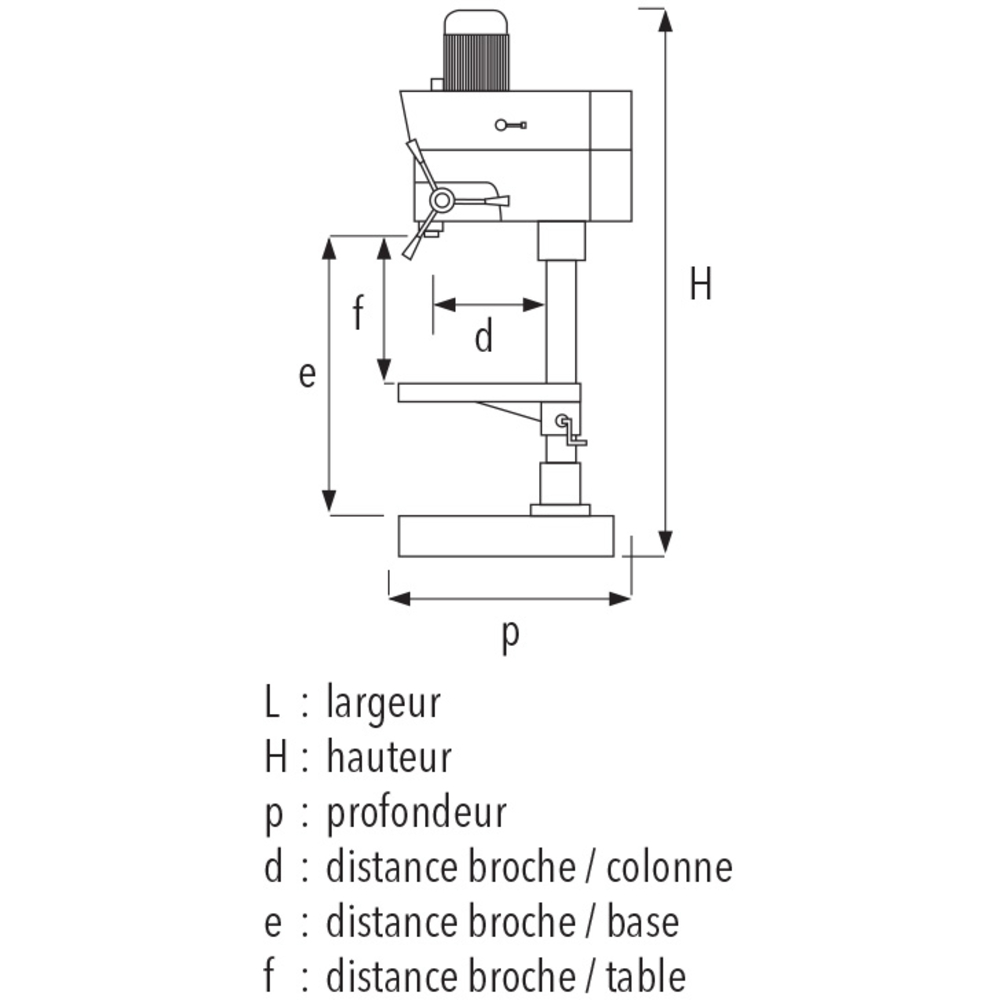 Perceuse taraudeuse 40 CV DA pour perçage et taraudage de métaux, plastiques et bois sous lubrification SIDAMO - 20502032