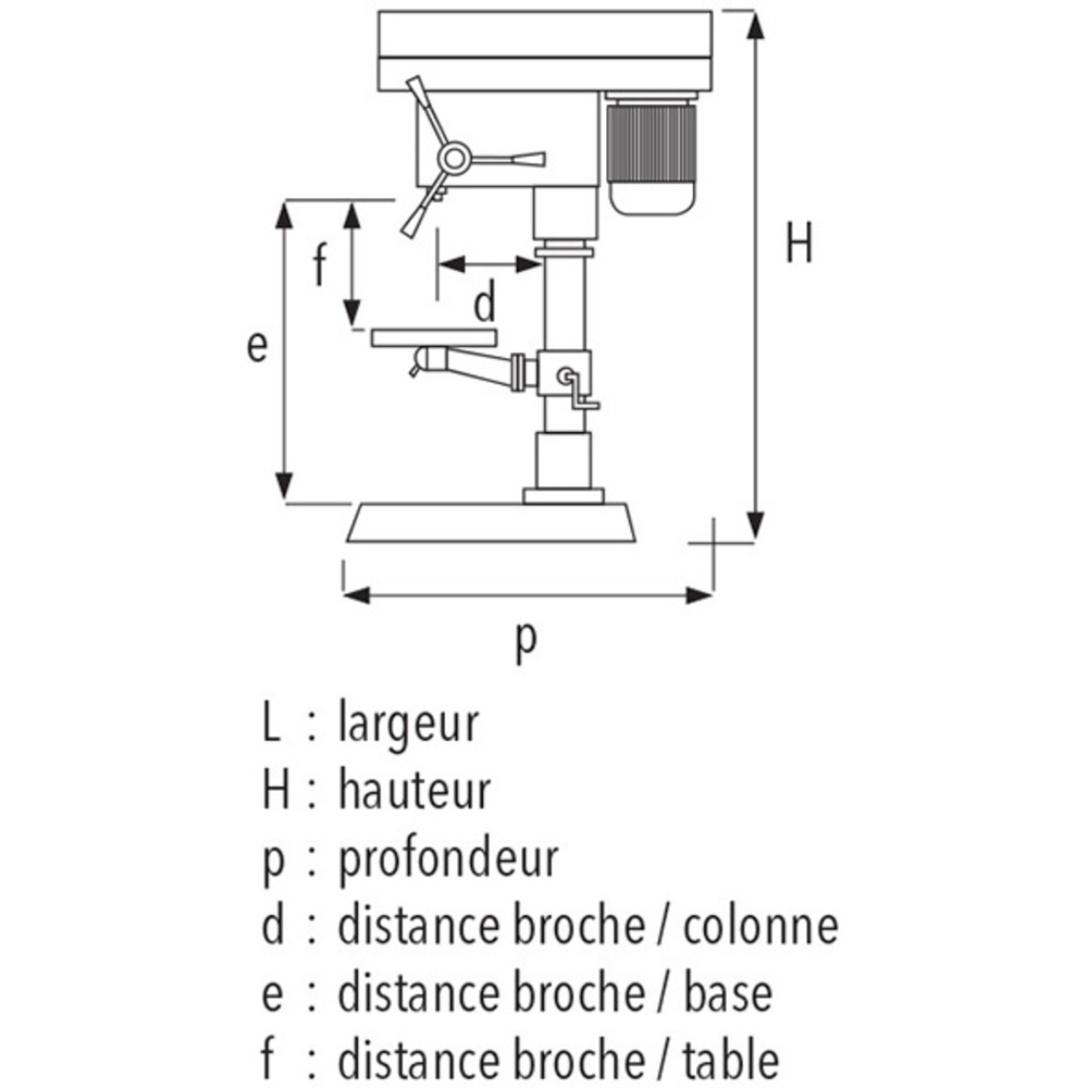 Perceuse d'établi EXPERT 20 PEV pour perçage à sec des métaux, plastiques et bois SIDAMO - 20502069