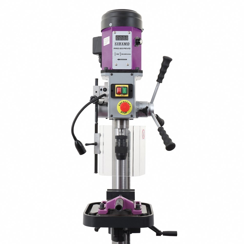 Perceuse sur colonne PRO 20 PCVD pour perçage à sec des métaux, plastiques et bois SIDAMO - 20502099