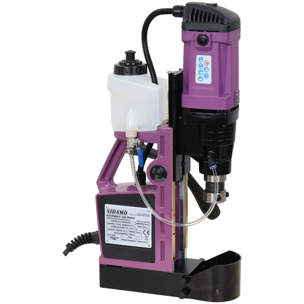 Perceuse à base magnétique EXPERT 35 PMV pour perçage et carottage lubrifié de l'acier SIDAMO - 20502109