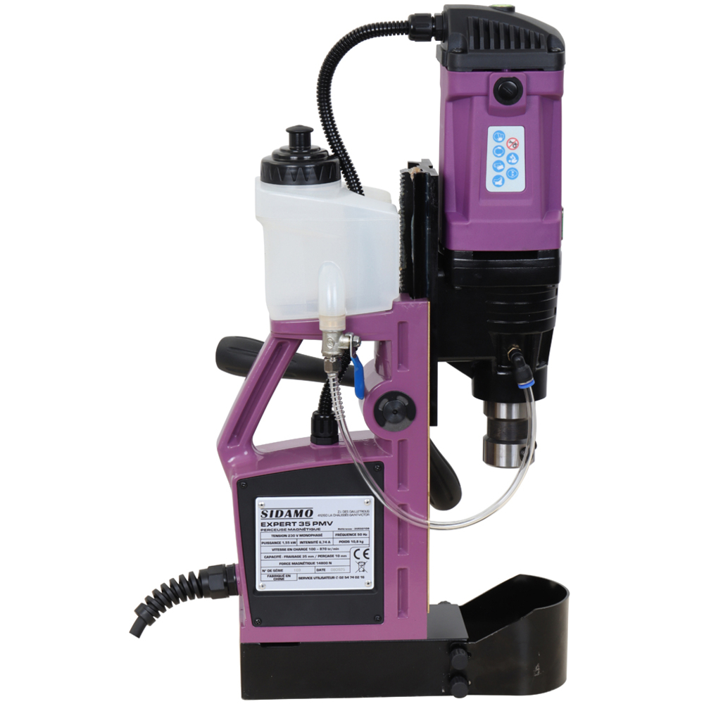 Perceuse à base magnétique EXPERT 35 PMV pour perçage et carottage lubrifié de l'acier SIDAMO - 20502109
