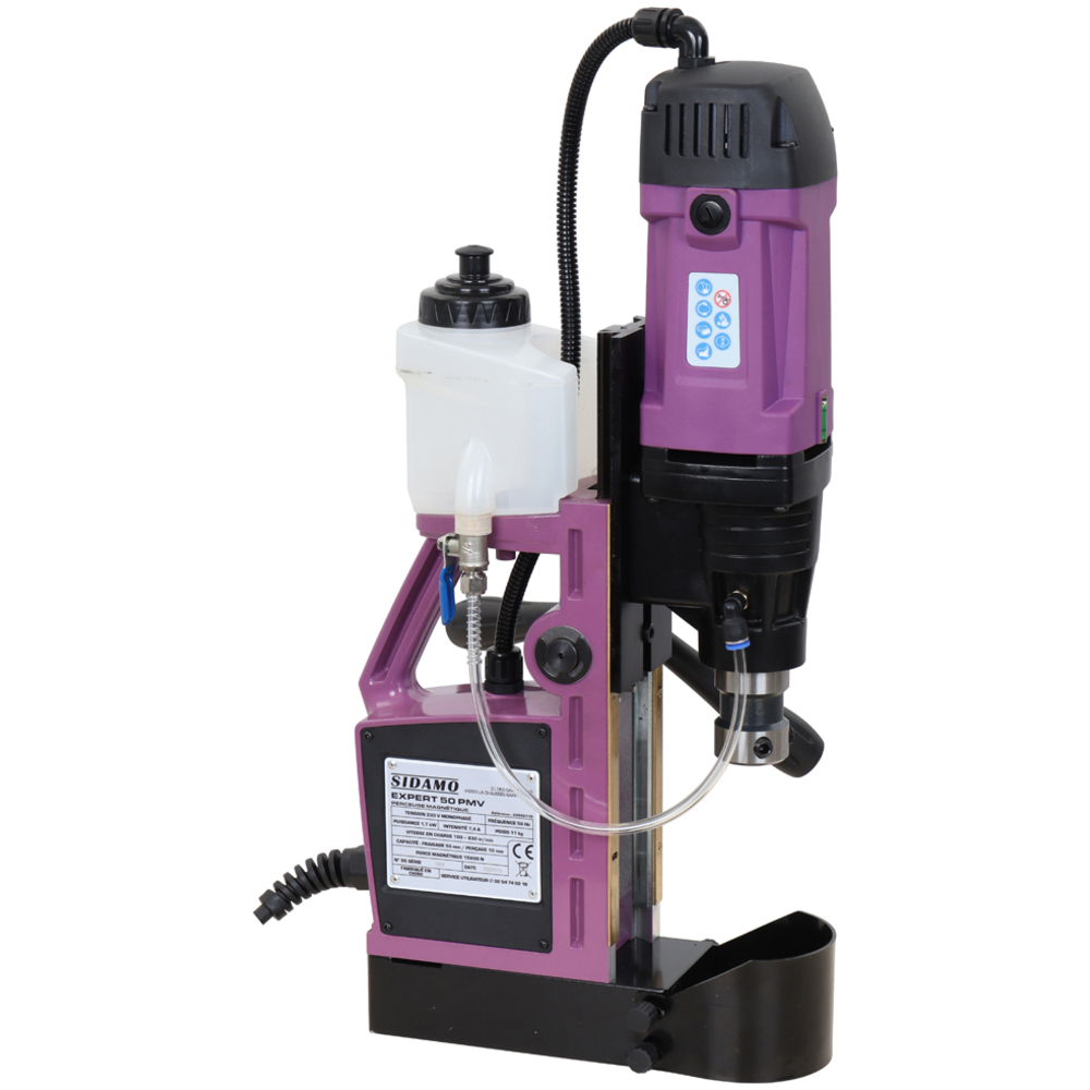 Perceuse à base magnétique EXPERT 50 PMV pour perçage et carottage sous lubrification de l'acier SIDAMO - 20502110