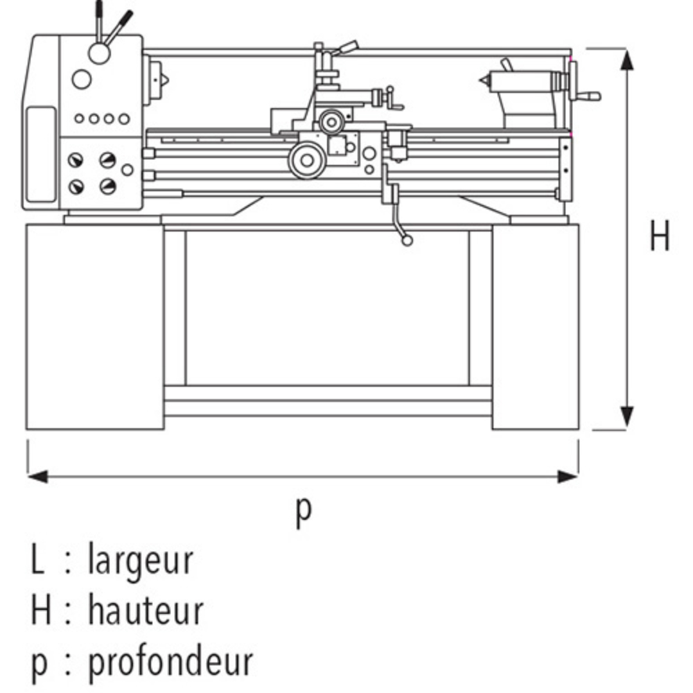Tour à métaux TP 700 VISU pour usinage lubrifié des matériaux ferreux et non ferreux SIDAMO - 21300024