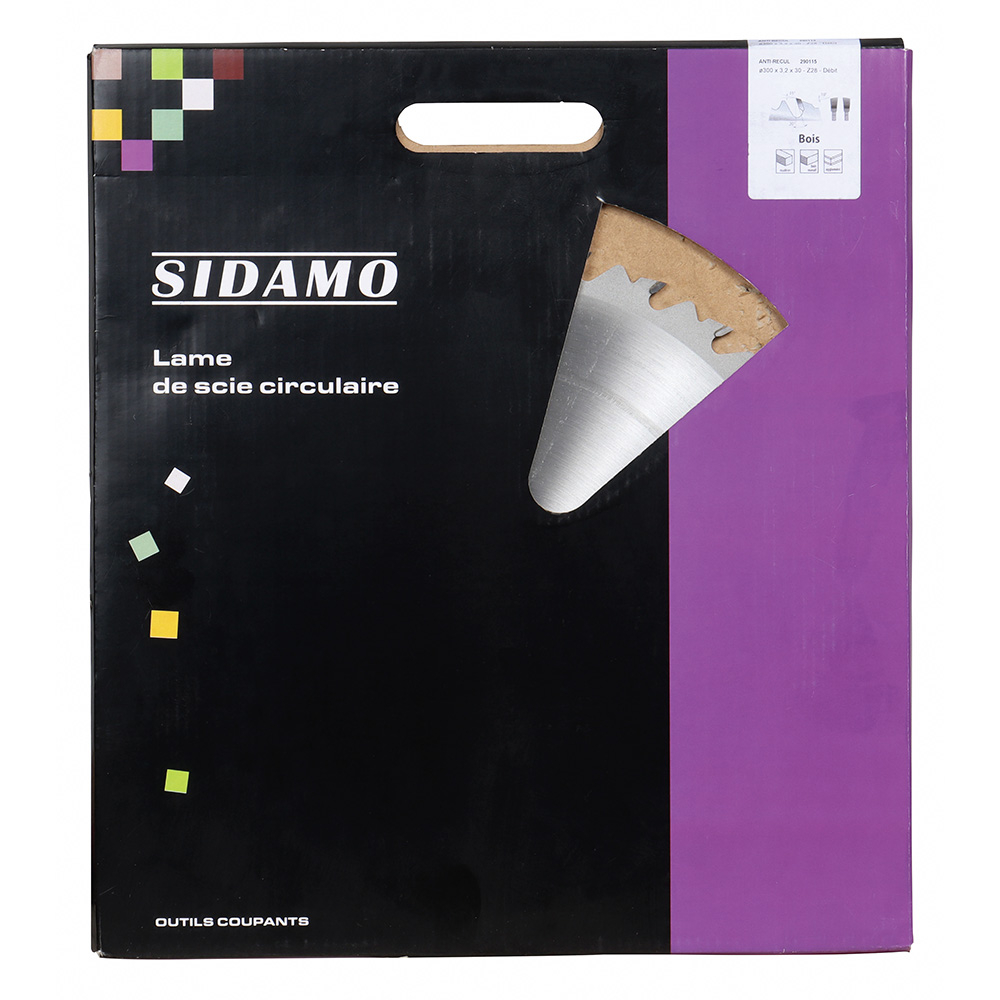 Lame de scie circulaire carbure ANTI-RECUL LWZ pour bois tendre et dur, coupe panneaux agglomérés SIDAMO - 290115