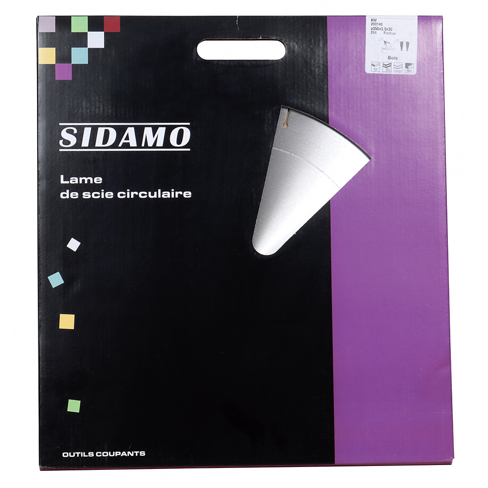 Lame de scie circulaire carbure KW pour tronçonnage de tous types de panneaux SIDAMO - 290140
