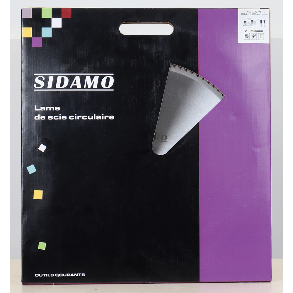 Lame de scie circulaire carbure NE 3 pour tronçonnage d'aluminium et métaux non ferreux, épaisseur < 3 mm SIDAMO - 290198