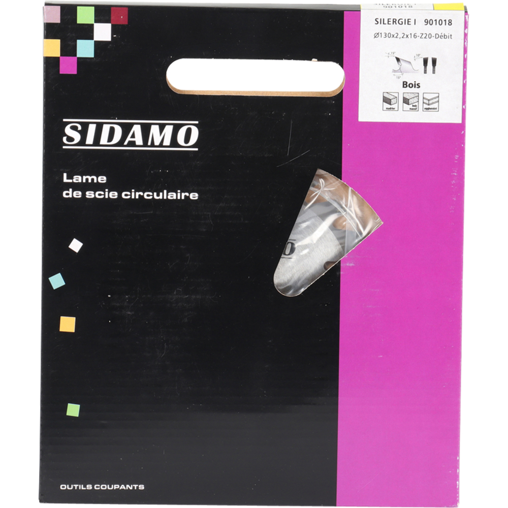 Lame de scie circulaire carbure SILERGIE I pour bois durs et tendres, panneaux bruts et isolants SIDAMO - 901018