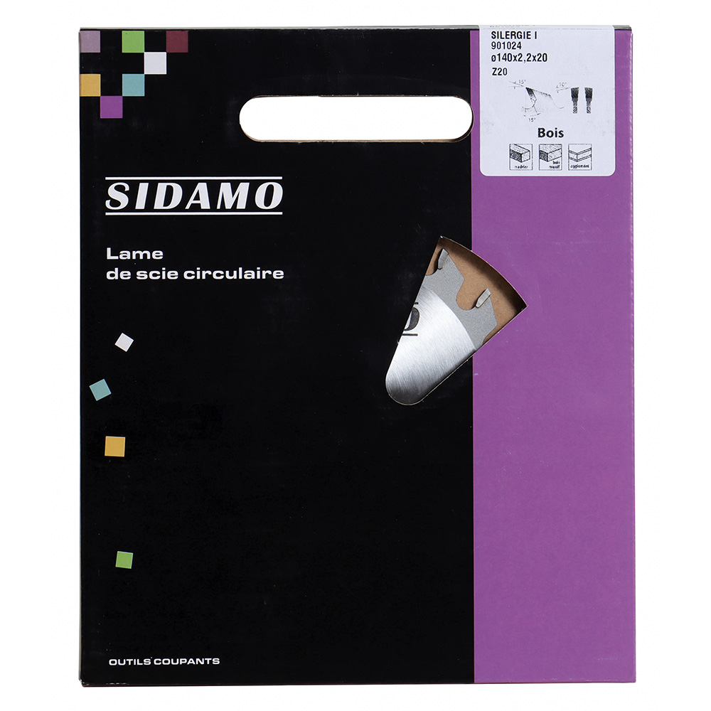 Lame de scie circulaire carbure SILERGIE I pour bois durs, tendres, panneaux agglomérés et isolants SIDAMO - 901024