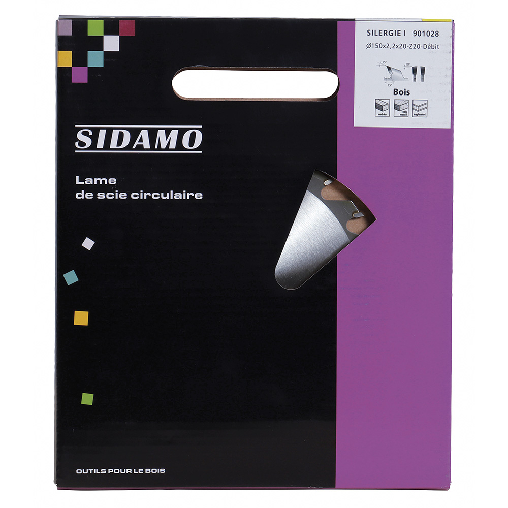 Lame de scie circulaire carbure SILERGIE I pour bois durs, tendres, panneaux bruts ou plaqués SIDAMO - 901028