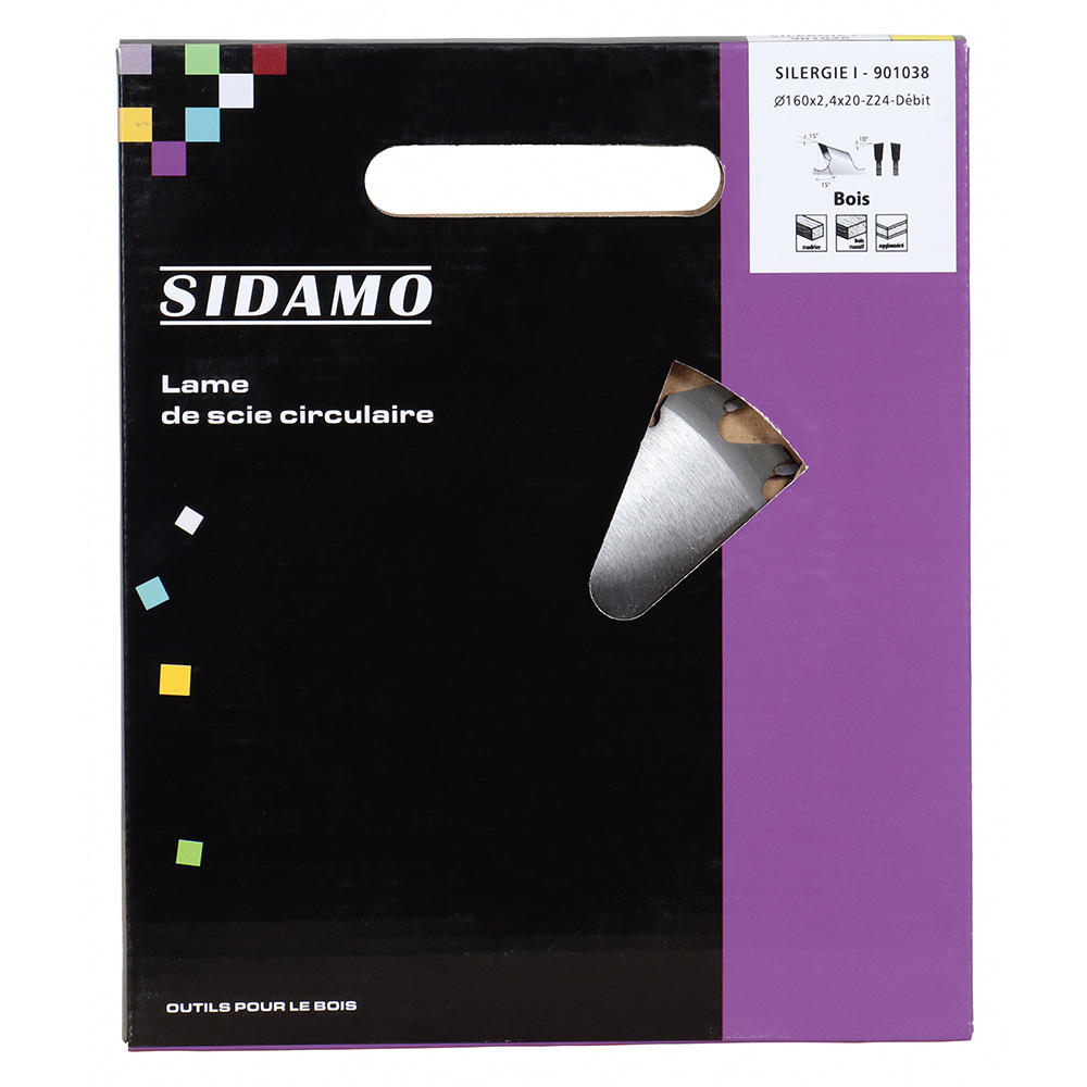 Lame de scie circulaire carbure SILERGIE, tronçonnage bois et panneaux bruts, performance optimale SIDAMO - 901038