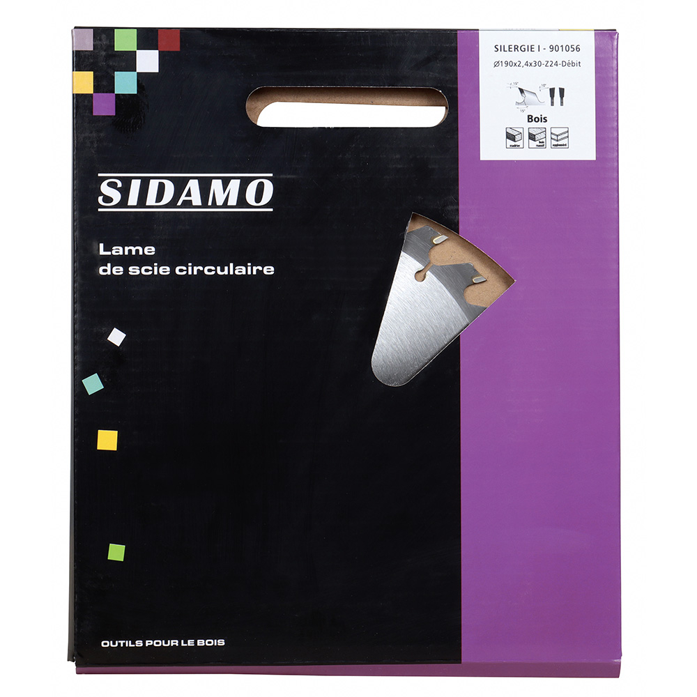 Lame de scie circulaire carbure SILERGIE I pour tronçonnage bois, madriers et panneaux bruts isolants SIDAMO - 901056