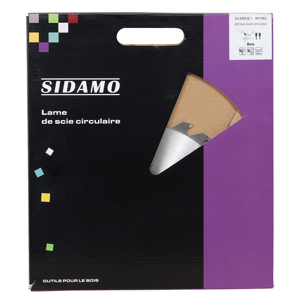 Lame de scie circulaire carbure SILERGIE I pour bois durs, tendres, madriers et panneaux bruts SIDAMO - 901062
