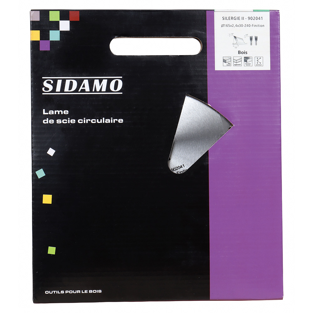 Lame de scie circulaire carbure SILERGIE II pour tronçonnage de panneaux mélaminés et plastiques SIDAMO - 902041
