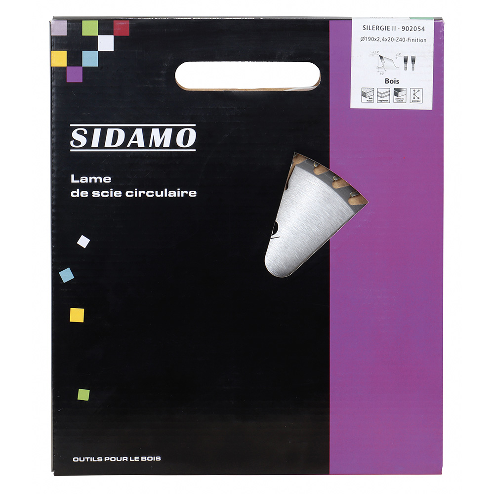 Lame de scie circulaire carbure SILERGIE II pour panneaux mélaminés, stratifiés et plastiques SIDAMO - 902054