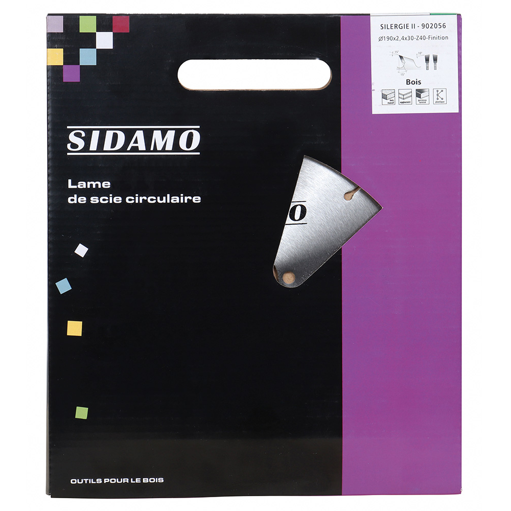 Lame de scie circulaire carbure SILERGIE II pour tronçonnage de panneaux mélaminés et plastiques SIDAMO - 902056