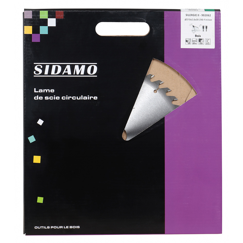 Lame de scie circulaire carbure SILERGIE II pour panneaux mélaminés, stratifiés, bois et plastiques SIDAMO - 902062