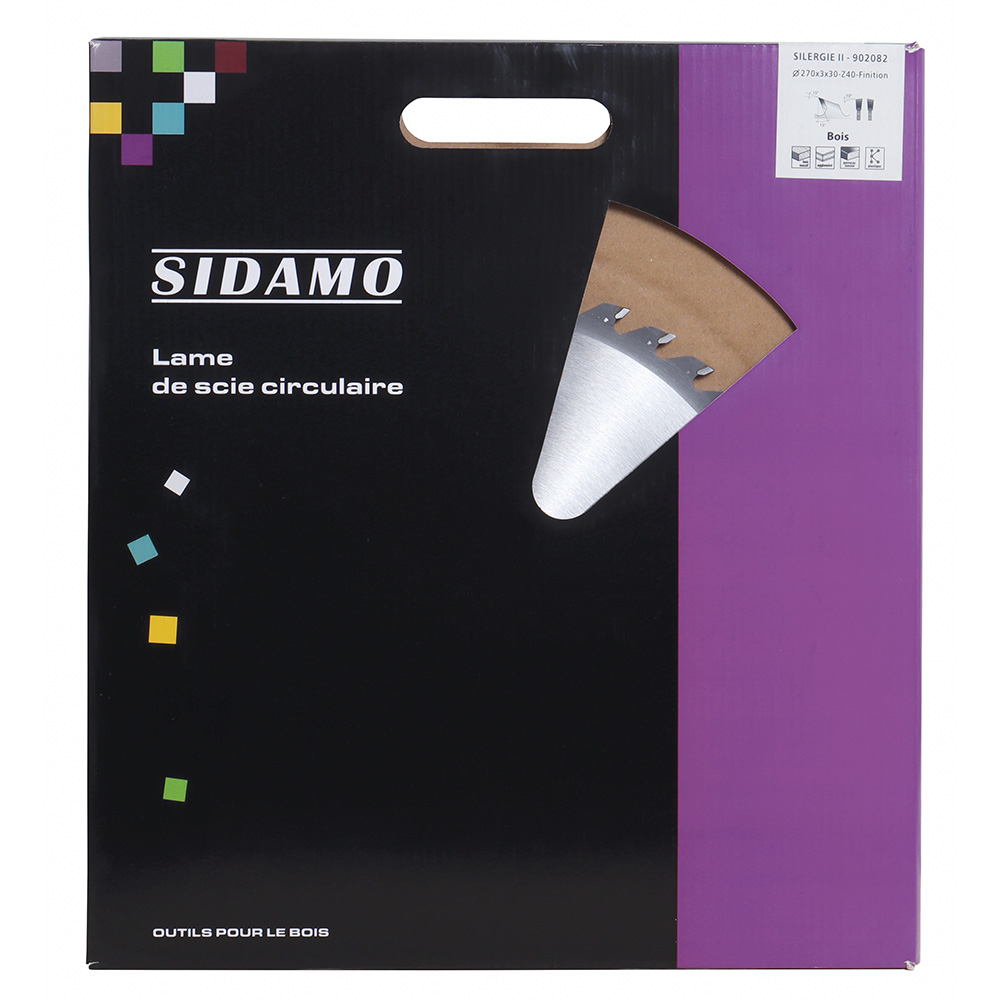 Lame de scie circulaire carbure SILERGIE II pour panneaux bois et plastiques SIDAMO - 902082