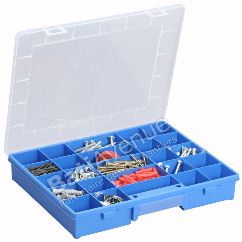 COFFRET EN POLYPROPYLÈNE SORI BLEU 25 CASES 370X295X60 - 457250