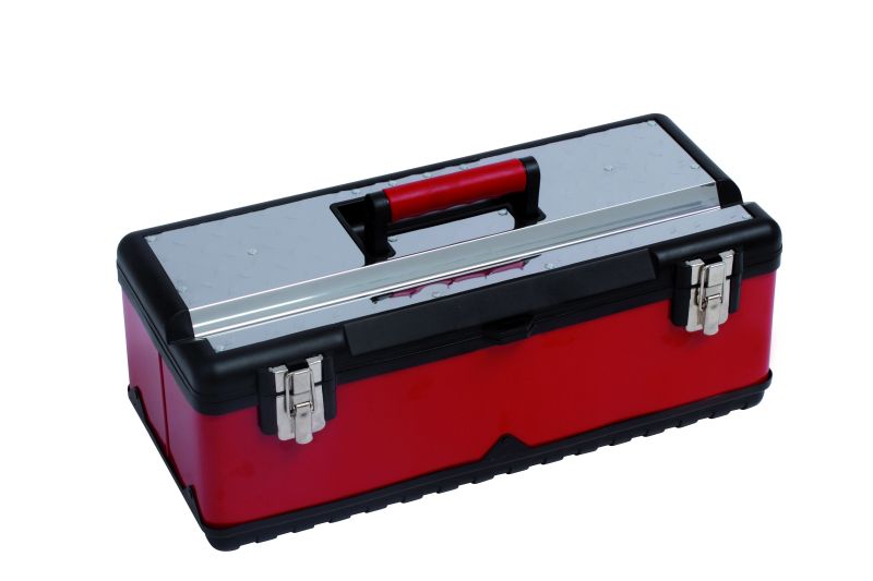 COFFRET BI-MATIÈRE SORI 580X260X220 AVEC PLATEAU ROUGE/NOIR - 704110