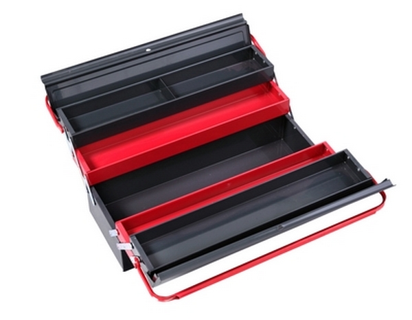 BOITE À OUTILS 5 COMPARTIMENTS 16L NOIRE ET ROUGE - SORI - DIM 430 x 200 x 200MM - 782231 - SORI - 782231