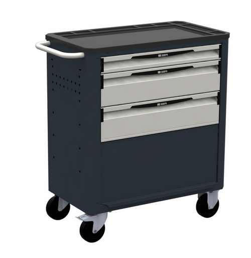 SERVANTE D'ATELIER SORI ROUGE 3 TIROIRS - 1 SOUTE + PORTE - 8310