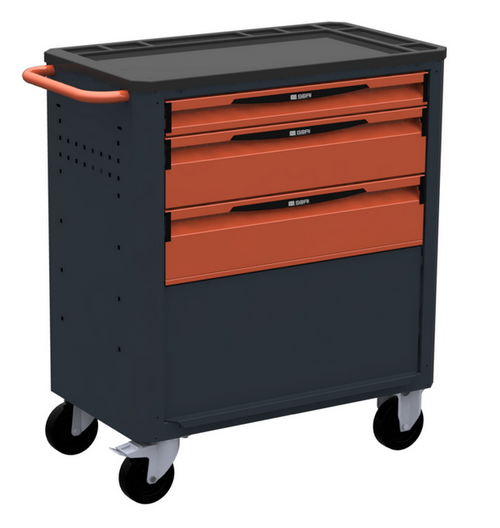 SERVANTE D'ATELIER SORI ROUGE 3 TIROIRS - 1 SOUTE + PORTE - 8310