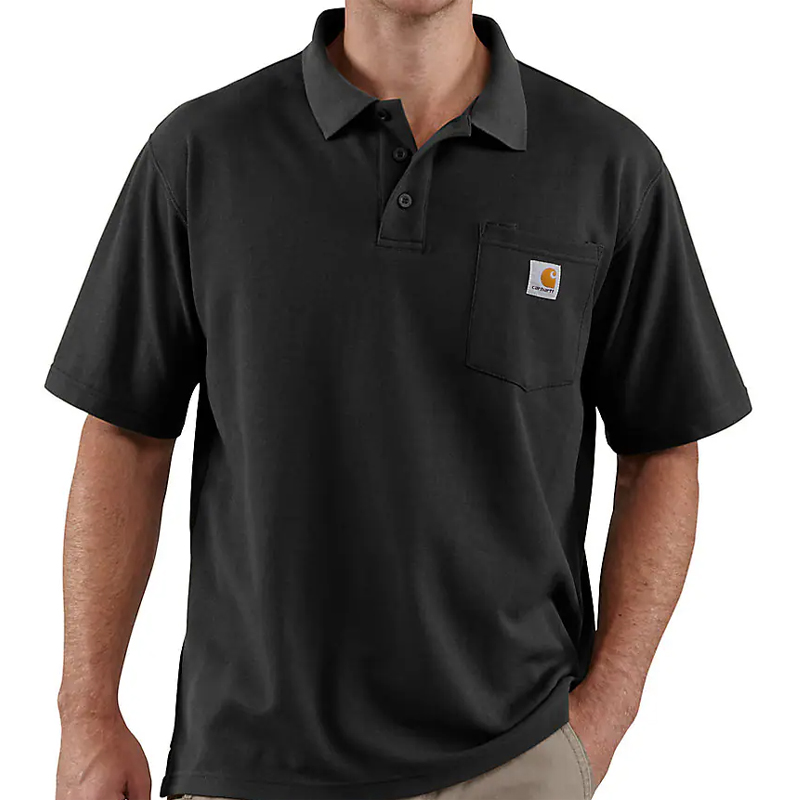 Polo à poches Manches Courtes MIDWEIGHT Noir - BLK - CARHARTT - 106685