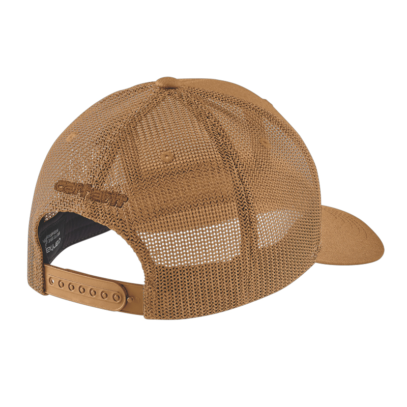 Casquette avec patch logo en maille sergée Marron B65 - CARHARTT - 105216