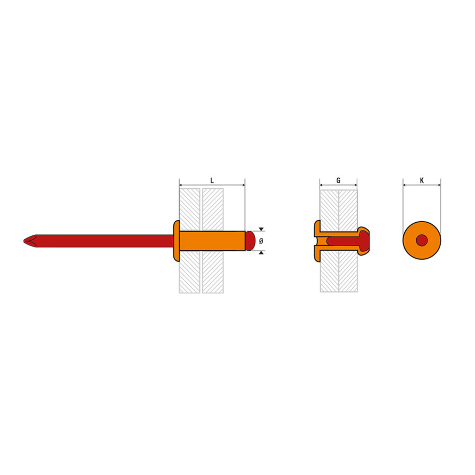 Rivet ASD3010 - Lot de 100  SCELL-IT - ASD3010-B100