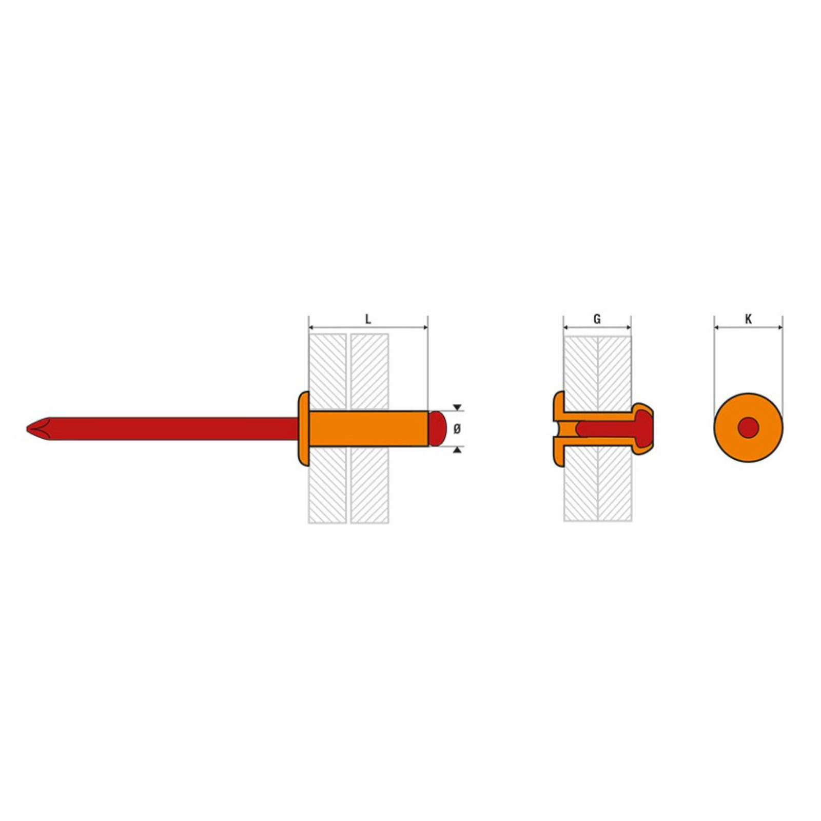 Rivet ASD4830 - Lot de 25 SCELL-IT - ASD4830-B25