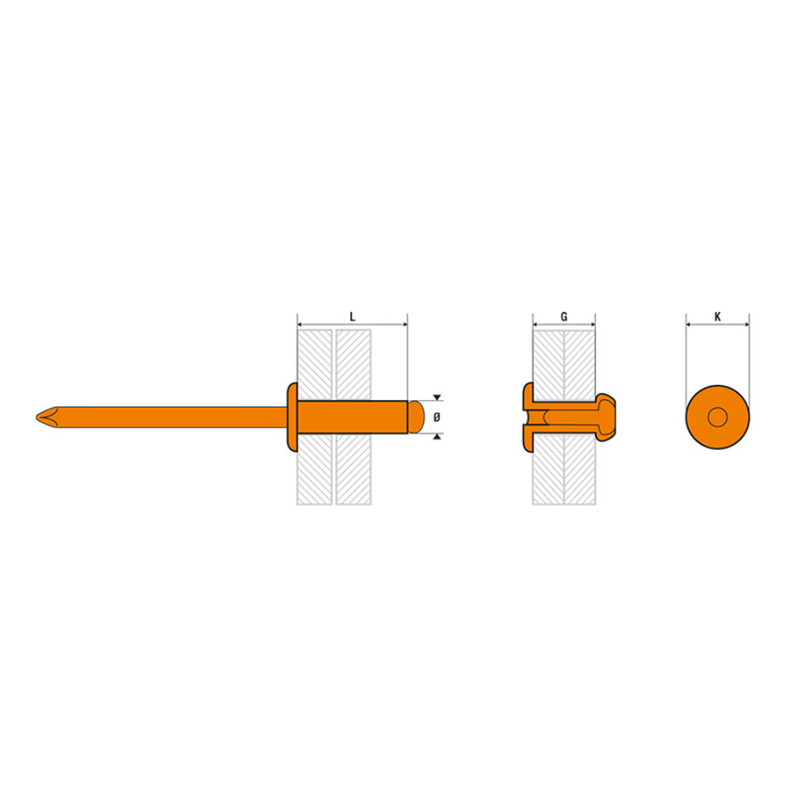 Rivet HD4016 - Lot de 25 SCELL-IT - HD4016-B25