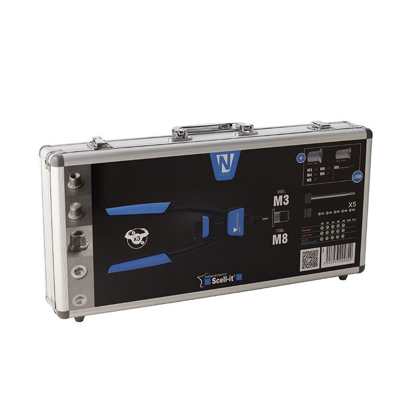 Pince à levier nouvelle génération pour écrous aveugles M3 à M8 - SCELL-IT - N200