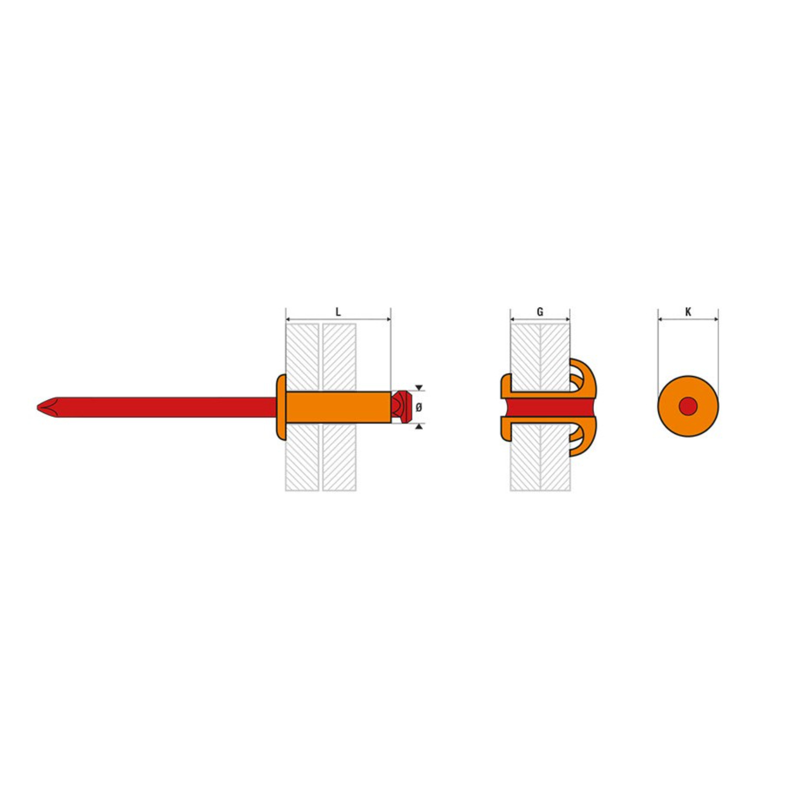 Rivet PAD4012 - Lot de 50  SCELL-IT - PAD4012-B50