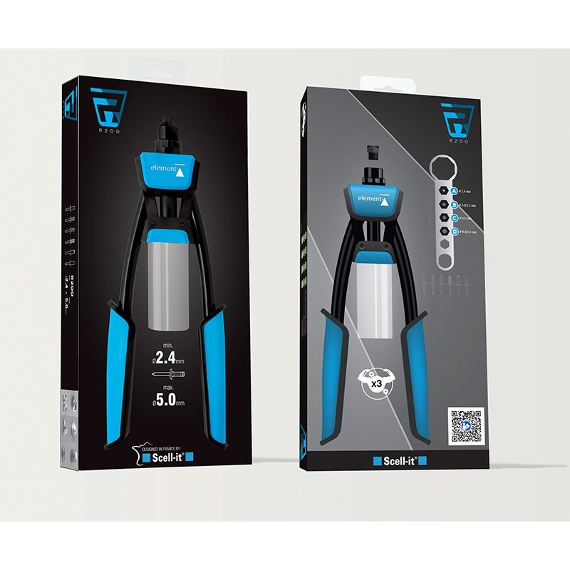 Pince à riveter à levier nouvelle génération ø2,4 à 5mm - SCELL-IT - R200