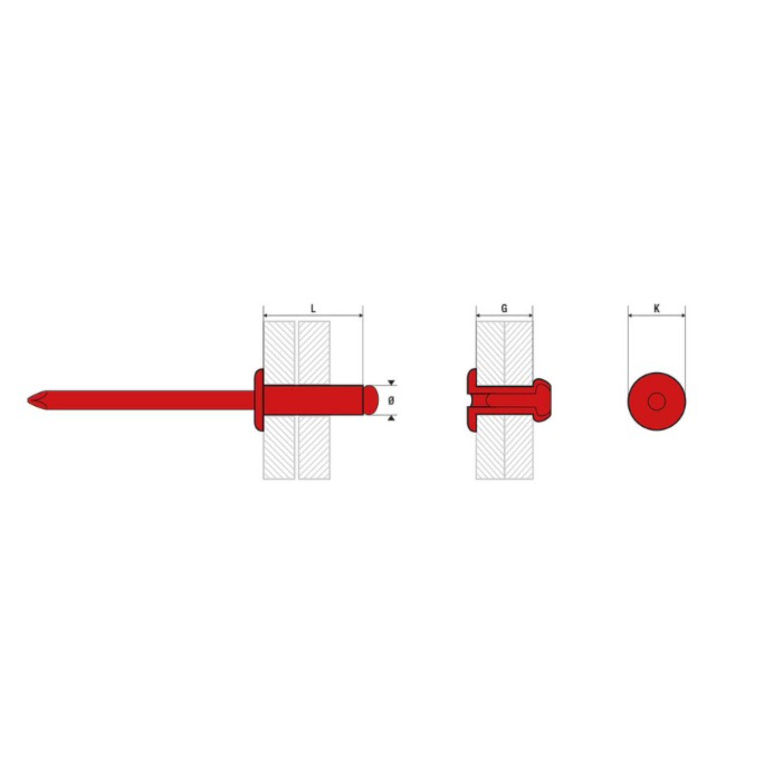Rivet SD3206 - Lot de 100  SCELL-IT - SD3206-B100