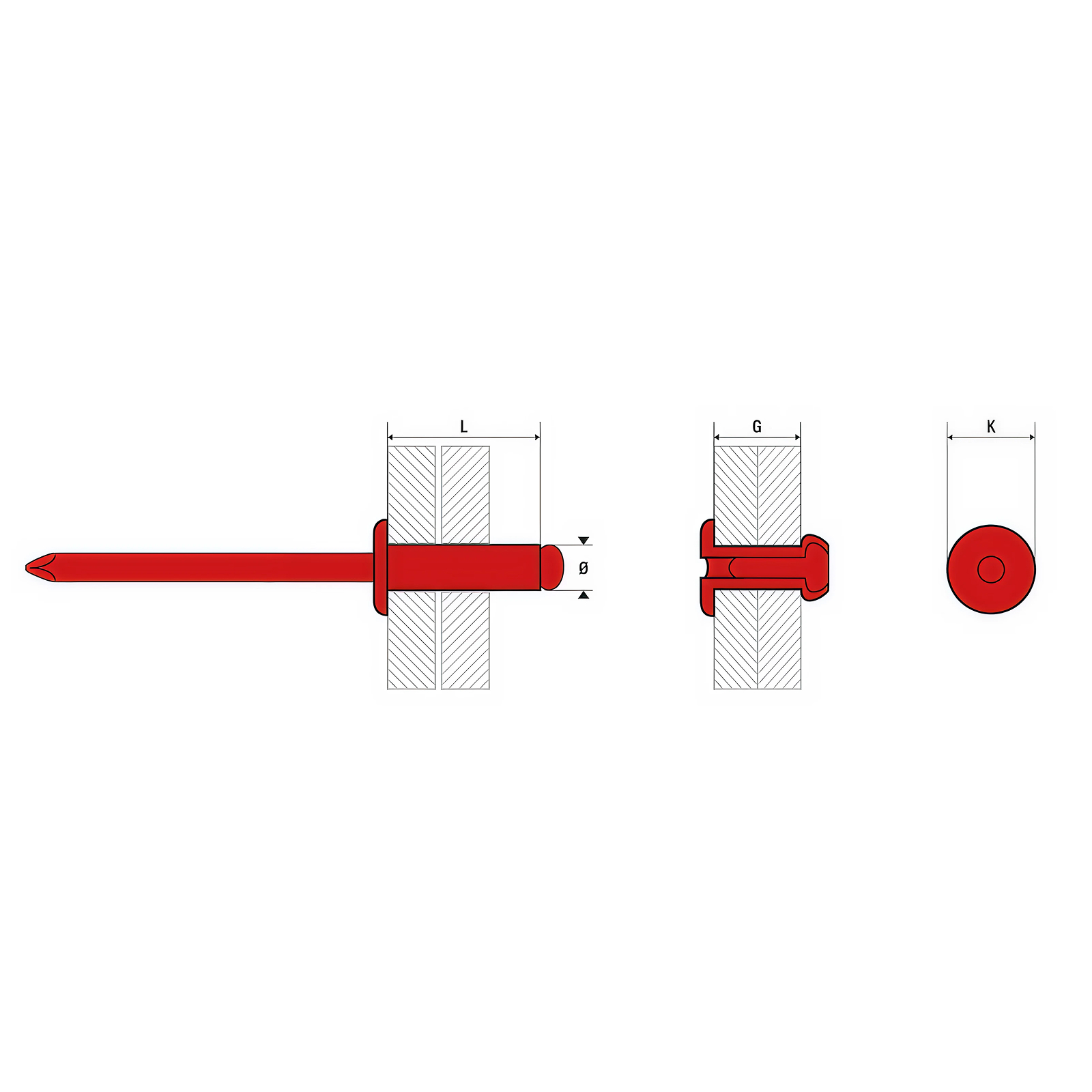 Rivet SD4812 - Lot de 25 SCELL-IT - SD4812-B25