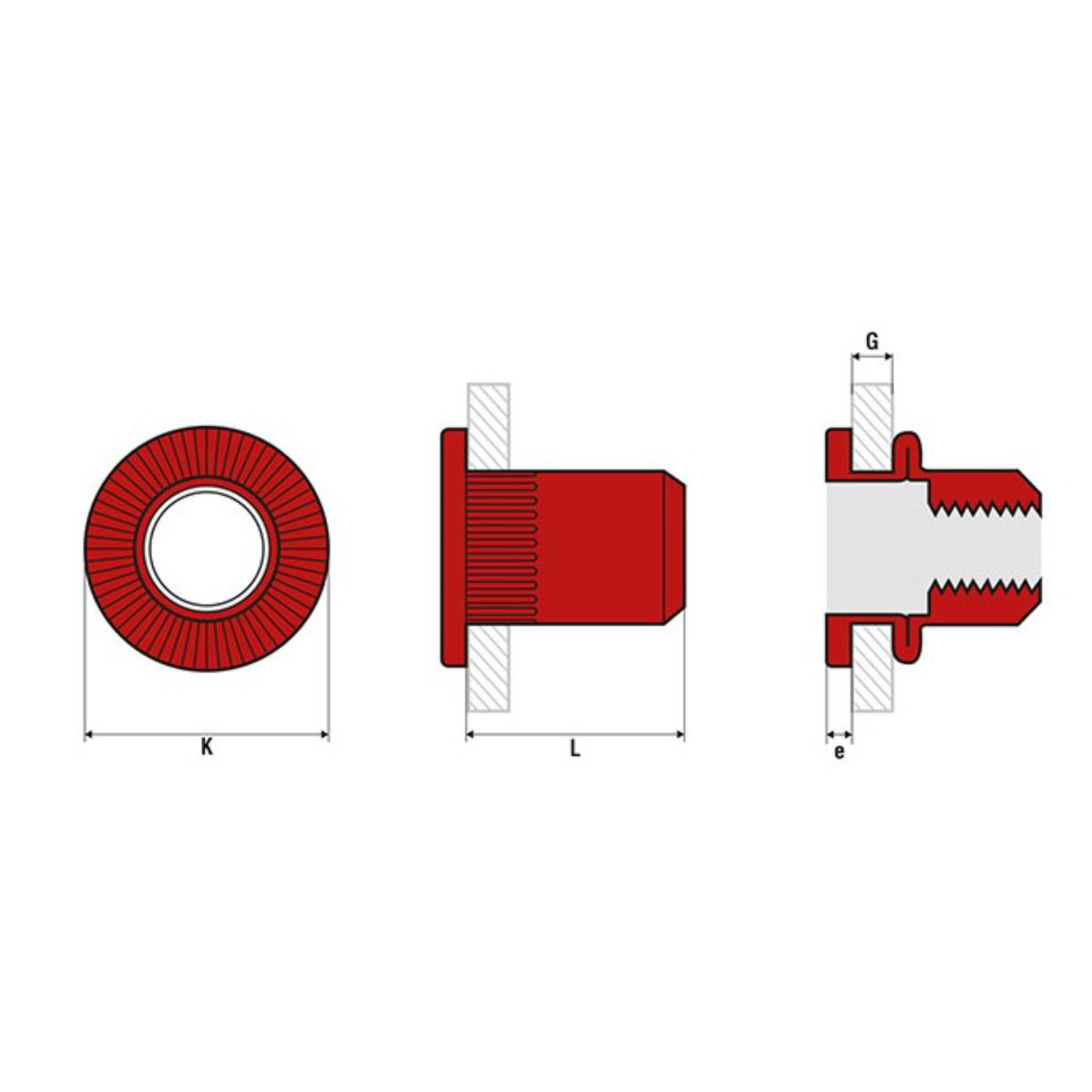 écrous TCD0630 - Lot de 50  SCELL-IT - TCD0630-B50