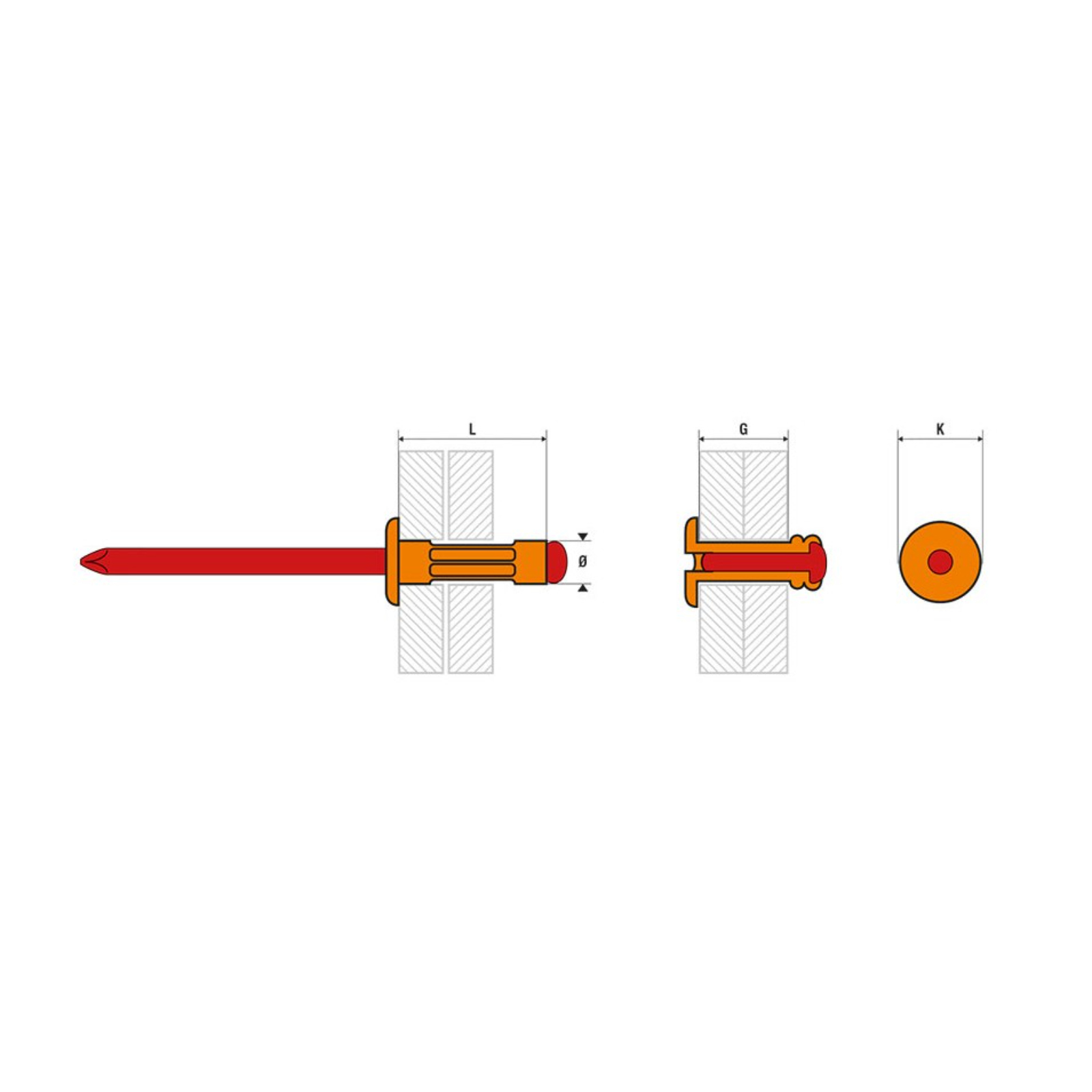 Rivet UD3212 - Lot de 100  SCELL-IT - UD3212-B100
