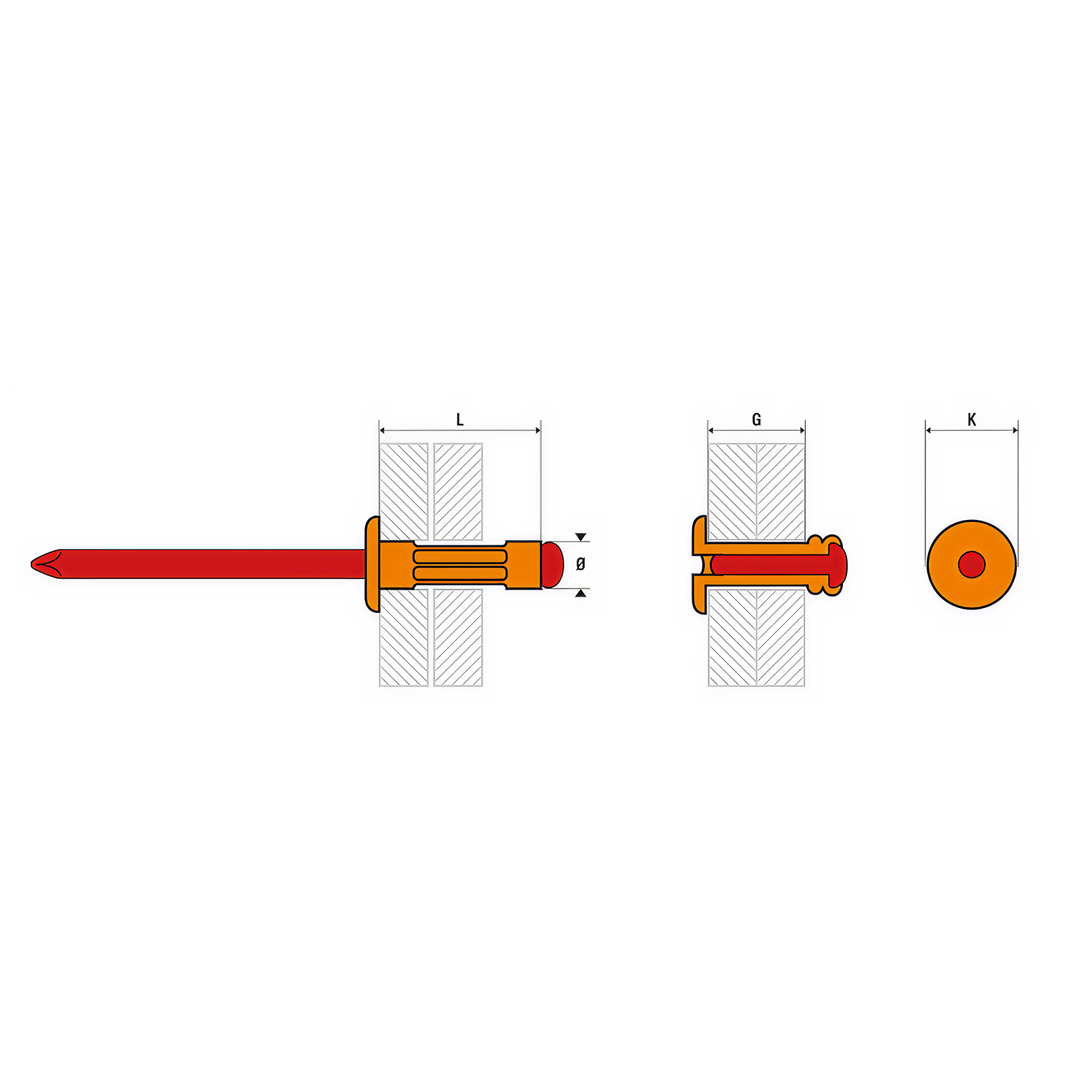 Rivet UD4825 - Lot de 25 SCELL-IT - UD4825-B25